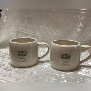 Karma Happy Camper Mug Set - Cream and Green